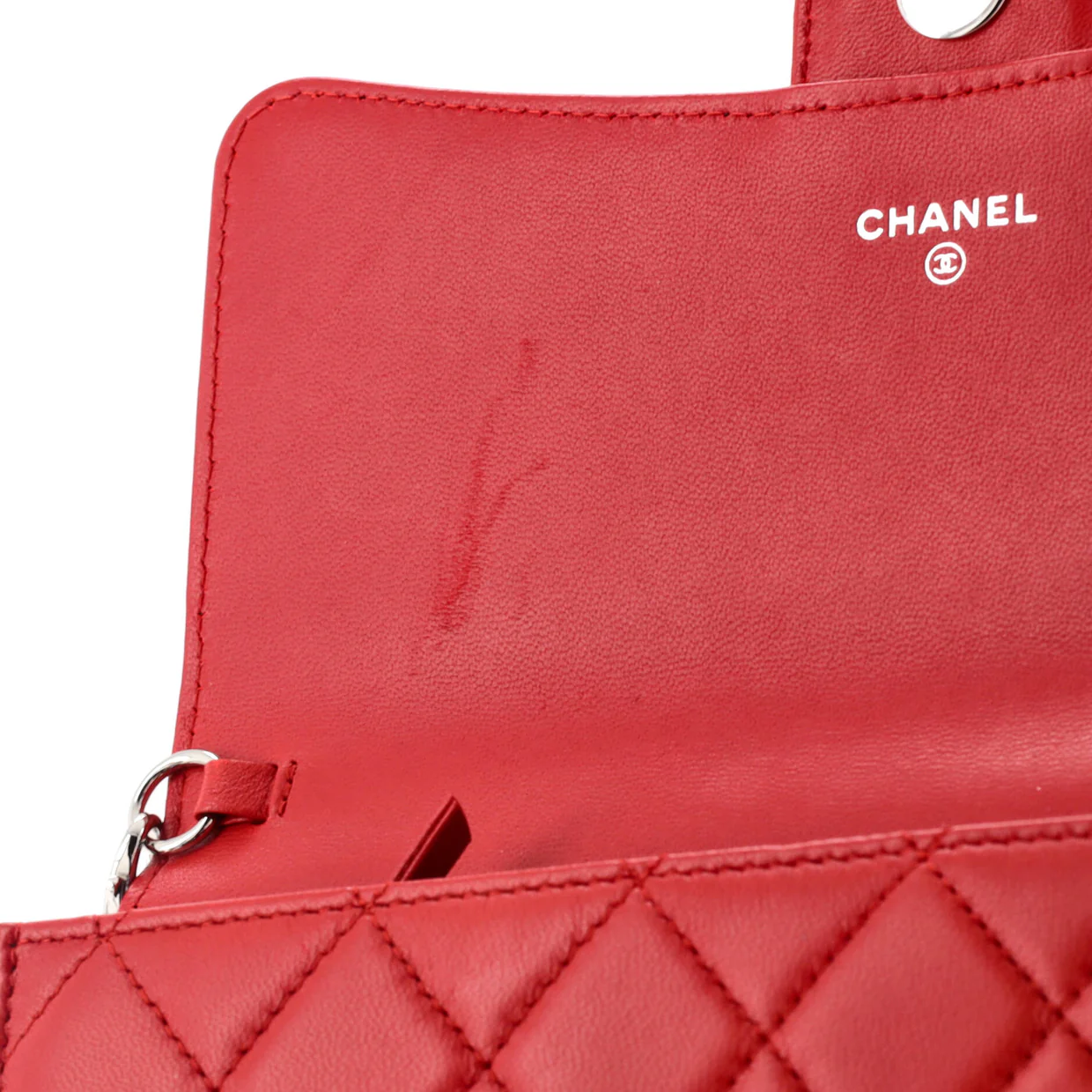 Wallet on Short Chain Quilted Lambskin - Deep Luxury