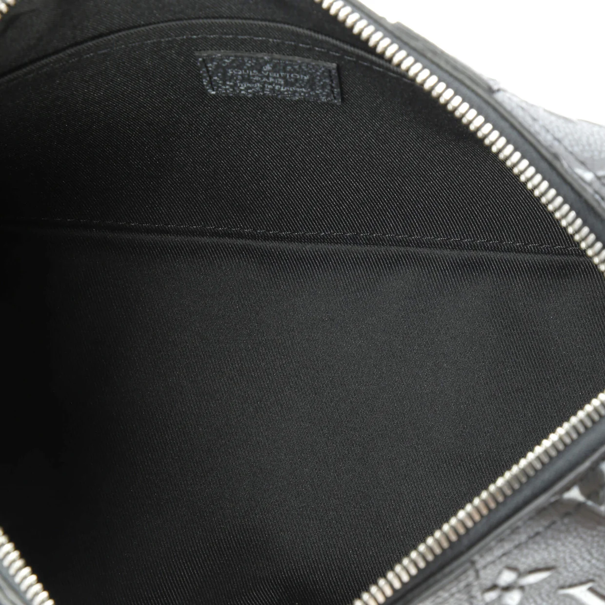 City Keepall Bag Faded Monogram Debossed Leather - Deep Luxury