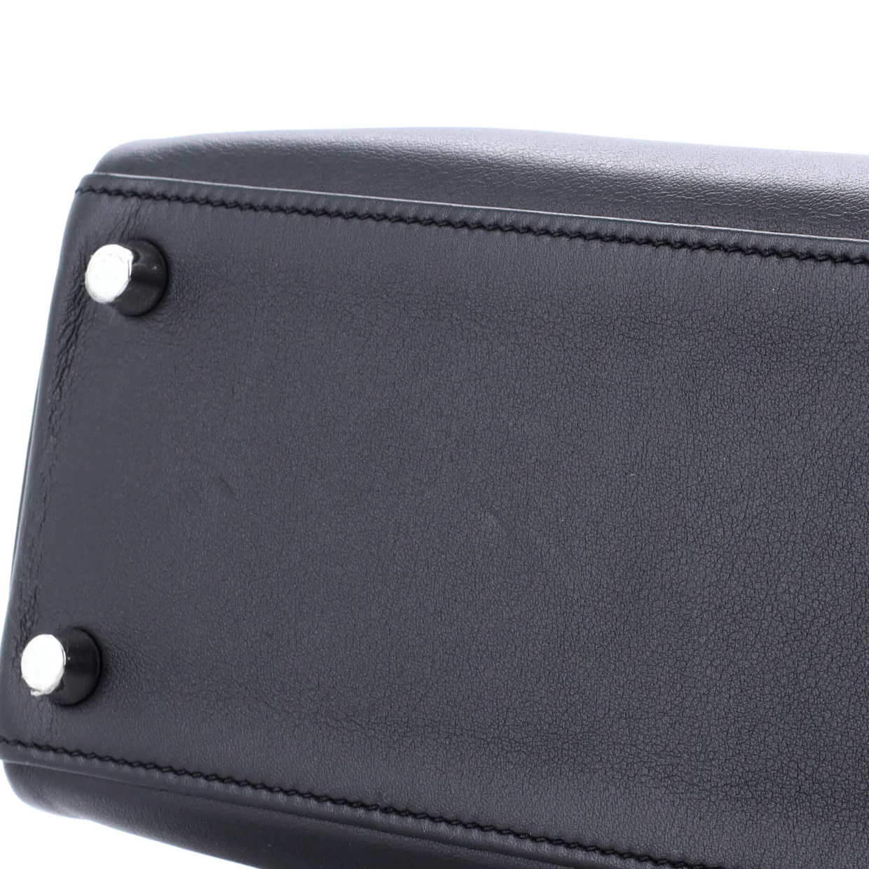 Kelly Handbag Noir Swift with Palladium Hardware 25 - Deep Luxury