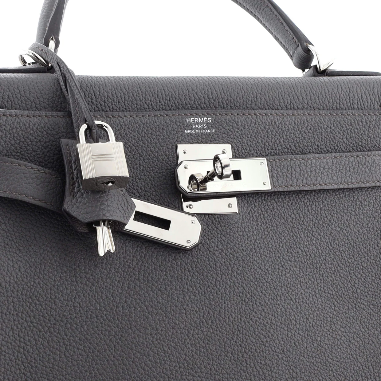 Kelly Handbag Grey Togo with Palladium Hardware 28 - Deep Luxury