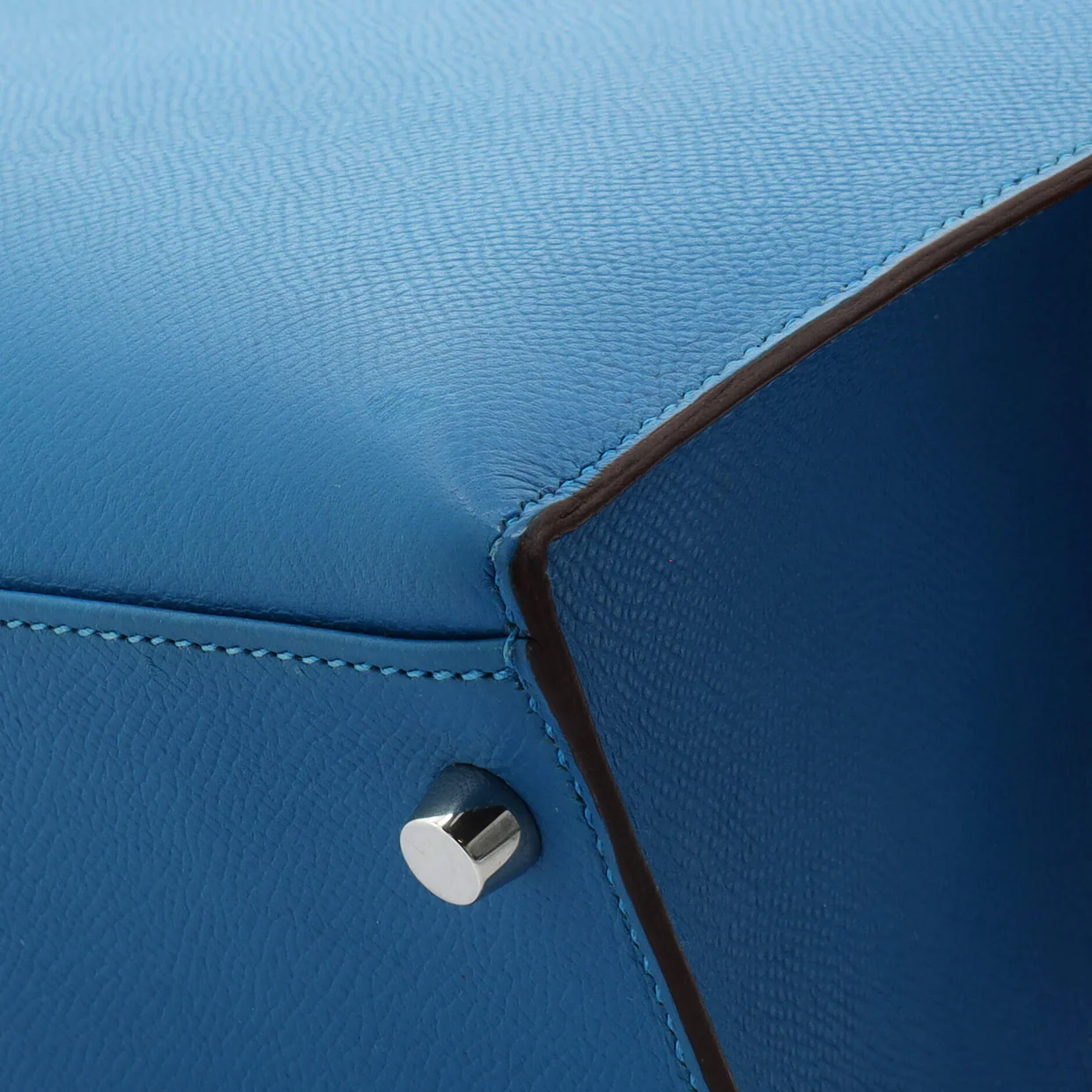 Kelly Handbag Mykonos Epsom with Palladium Hardware 35 - Deep Luxury