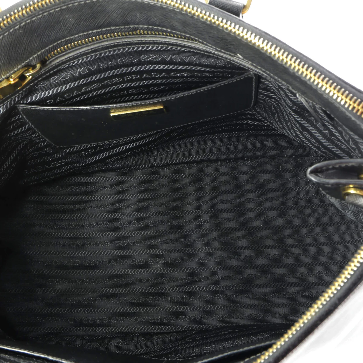 Double Zip Lux Tote Saffiano Leather Medium - Deep Luxury