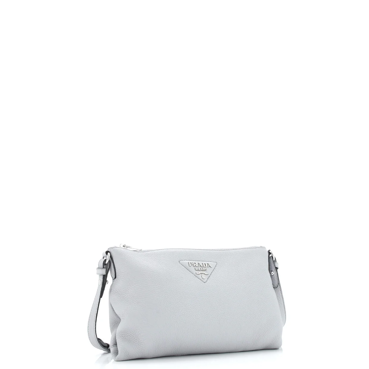Flat Zip Crossbody Bag Vitello Daino Small - Deep Luxury