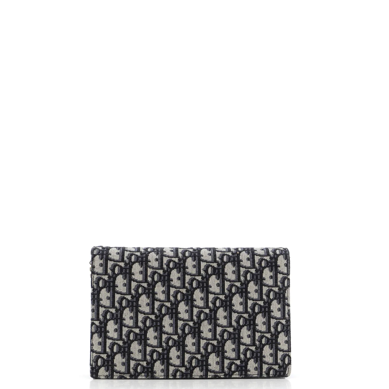 Saddle Chain Clutch Oblique Canvas - Deep Luxury