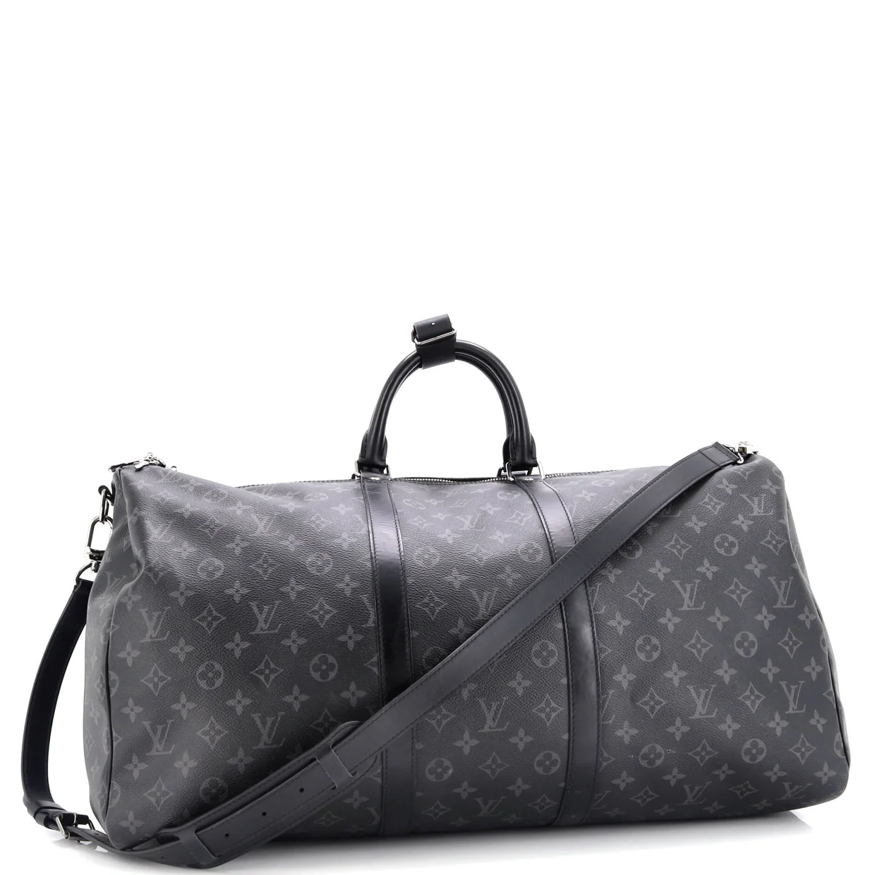 Keepall Bandouliere Bag Monogram Eclipse Canvas 55 - Deep Luxury