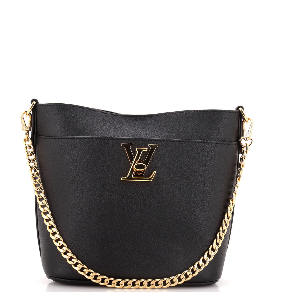 Lock and Walk Bucket Bag Leather - Deep Luxury