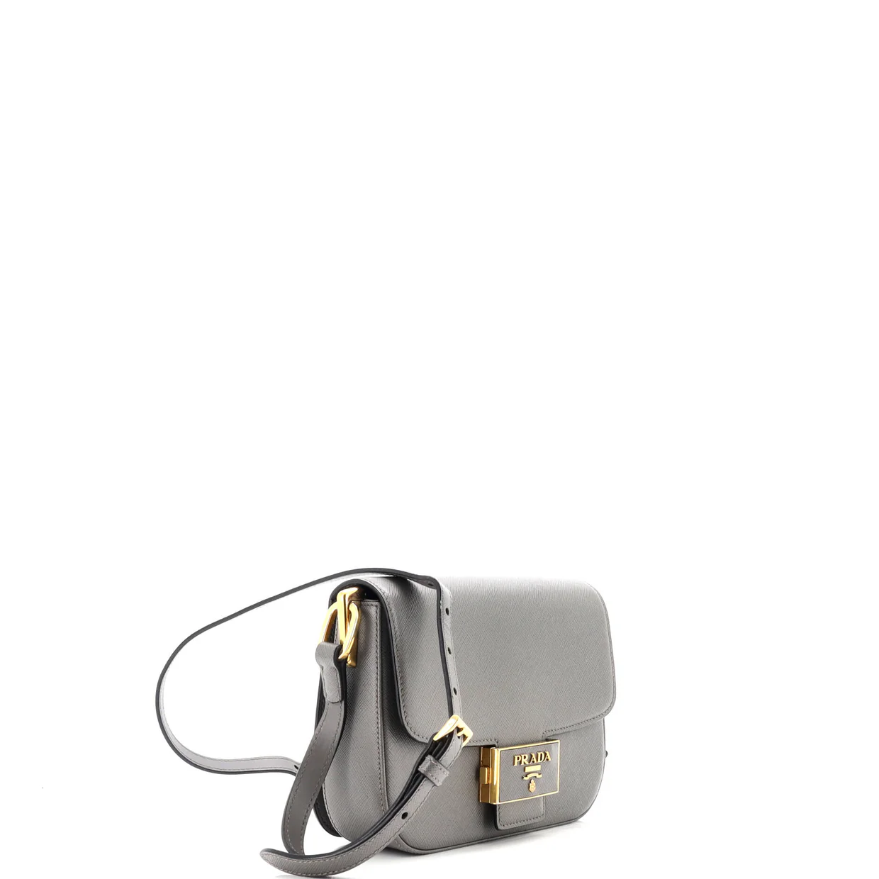 Embleme Flap Bag Saffiano Leather Small - Deep Luxury