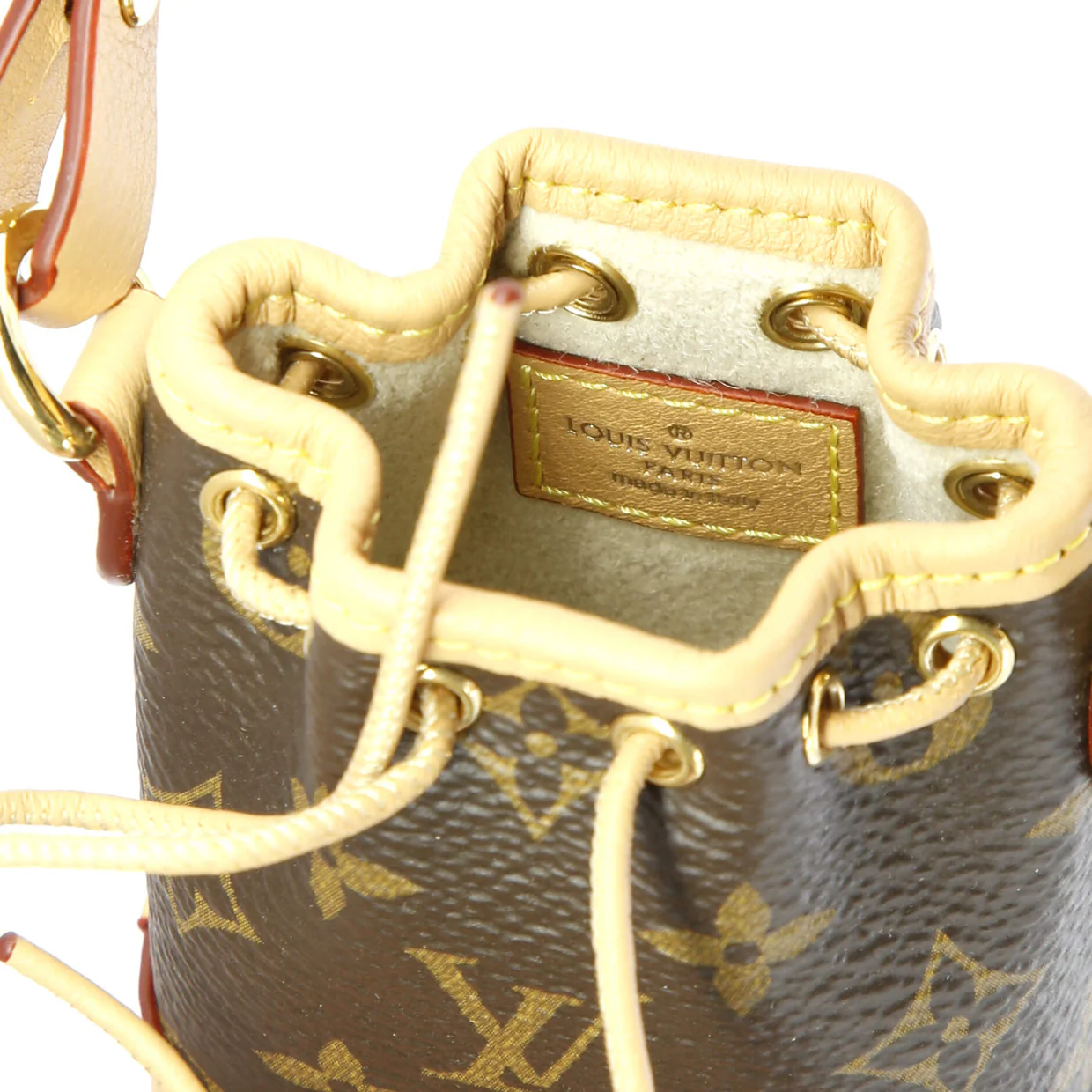 Micro Noe Bag Charm Monogram Canvas - Deep Luxury