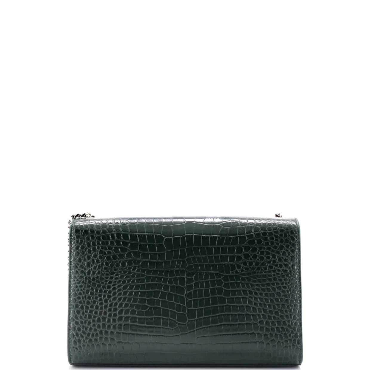 Classic Monogram Tassel Crossbody Bag Crocodile Embossed Leather Medium - Deep Luxury