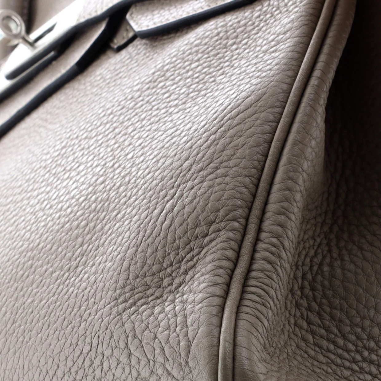 Birkin Handbag Grey Clemence with Palladium Hardware 30 - Deep Luxury