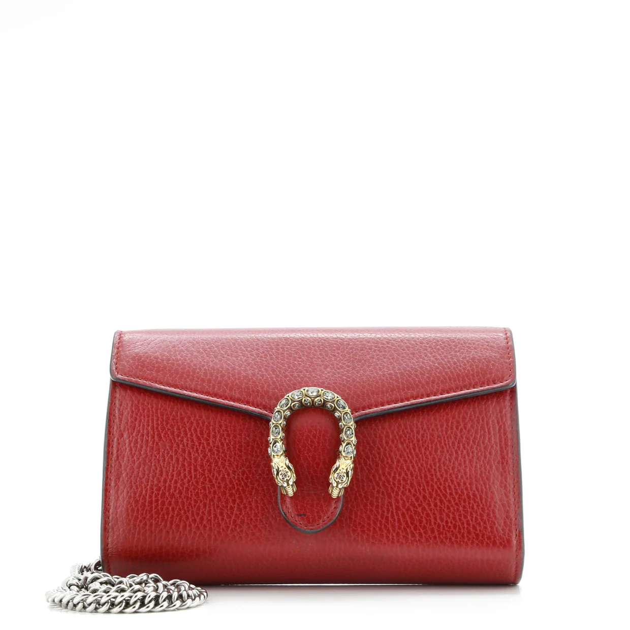 Dionysus Chain Wallet Leather with Embellished Detail Small - Deep Luxury