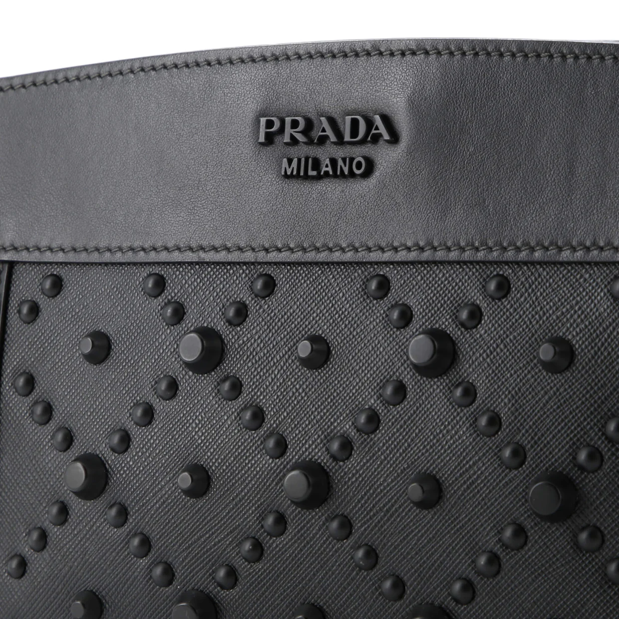 Esplanade Crossbody Bag Studded Saffiano and City Calf Small - Deep Luxury