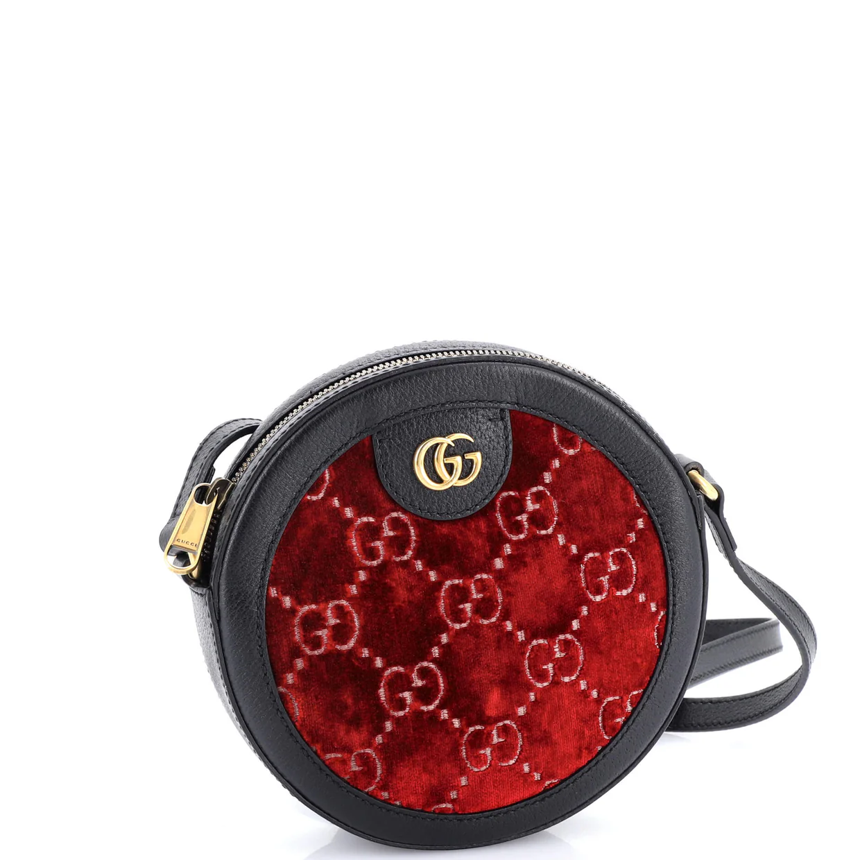 Ophidia Round Shoulder Bag GG Velvet Mini - Deep Luxury