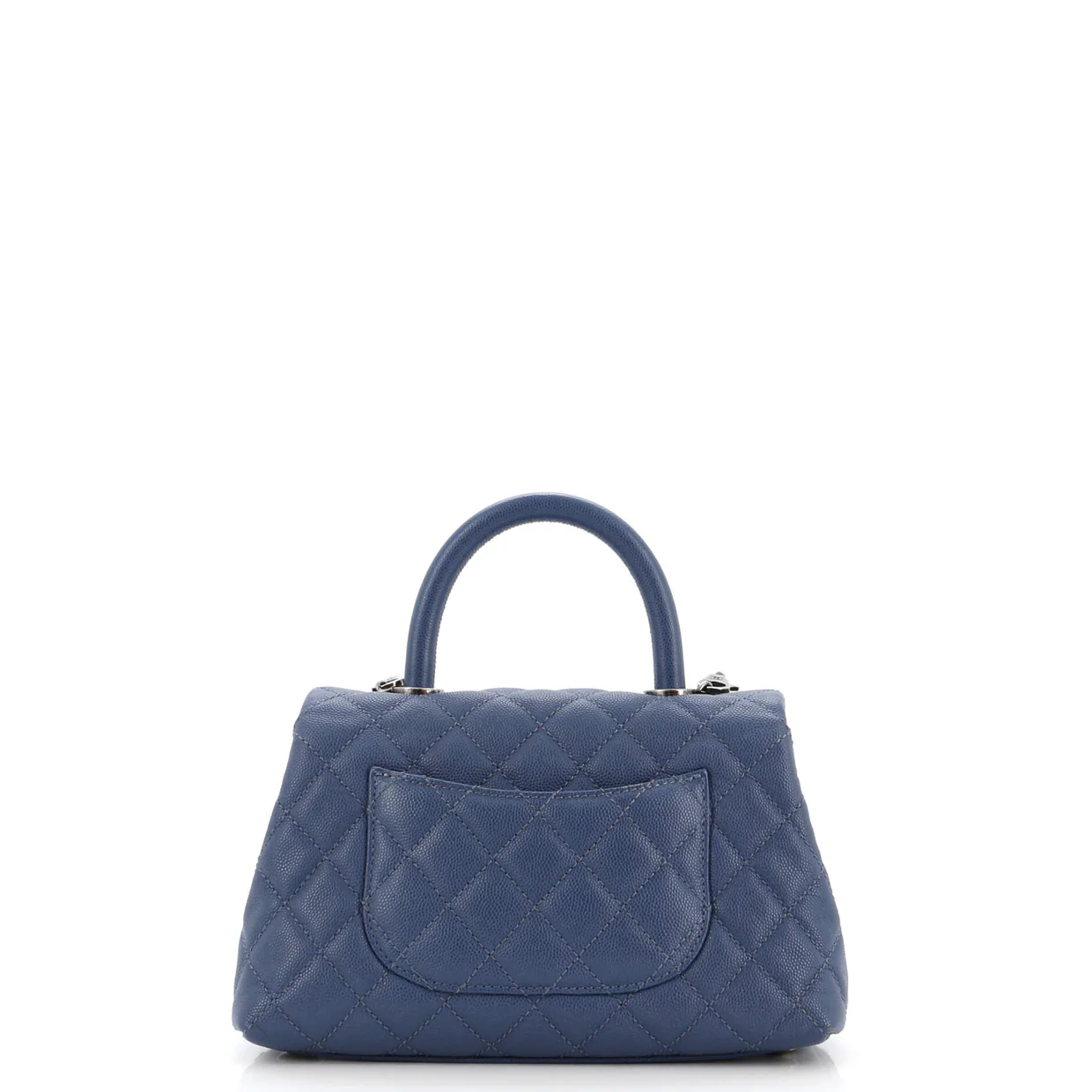 Coco Top Handle Bag Quilted Caviar Mini - Deep Luxury