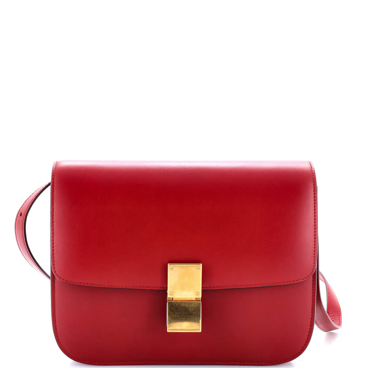 Classic Box Bag Smooth Leather Medium - Deep Luxury