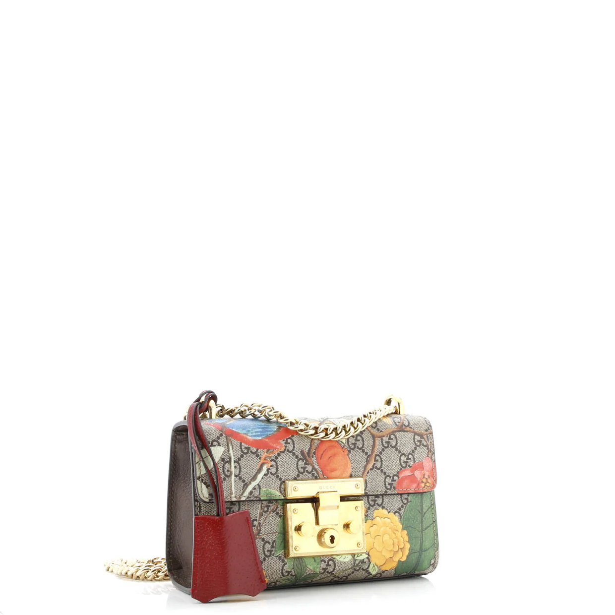 Padlock Shoulder Bag Tian Print GG Coated Canvas Small - Deep Luxury