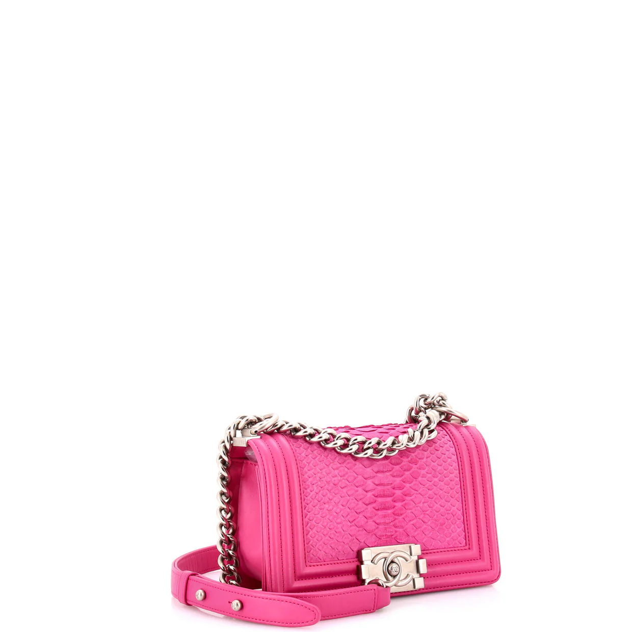 Boy Flap Bag Python Small - Deep Luxury