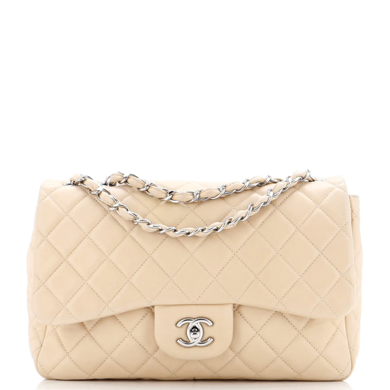 Classic Single Flap Bag Quilted Lambskin Jumbo - Deep Luxury