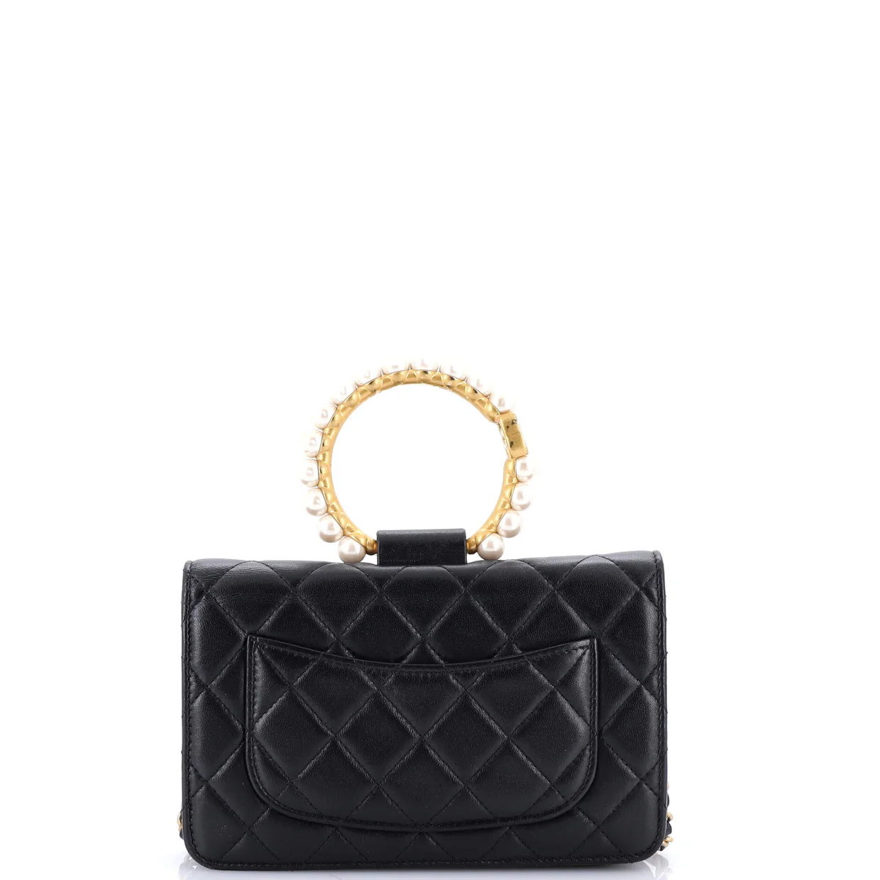 Pearl Crown Wallet on Chain Quilted Lambskin - Deep Luxury