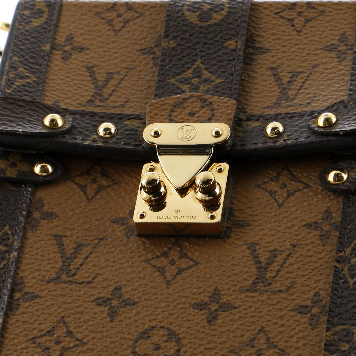 Vertical Trunk Pochette Reverse Monogram Canvas - Deep Luxury