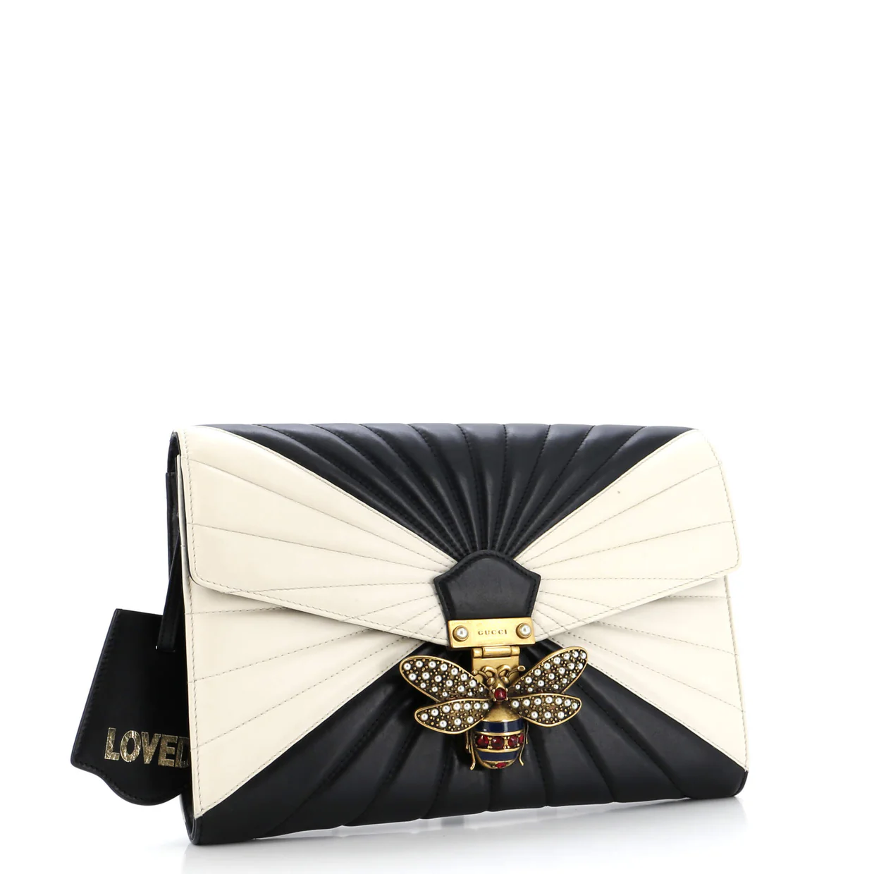 Queen Margaret Clutch Colorblock Leather - Deep Luxury
