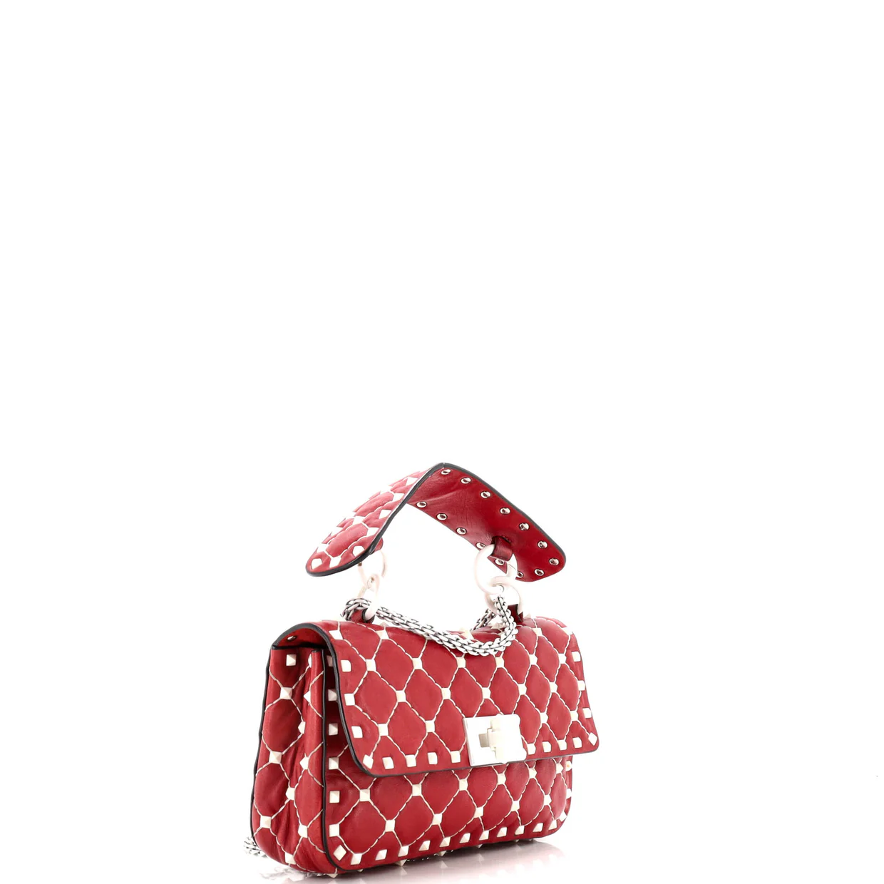 Free Rockstud Spike Flap Bag Quilted Leather Small - Deep Luxury
