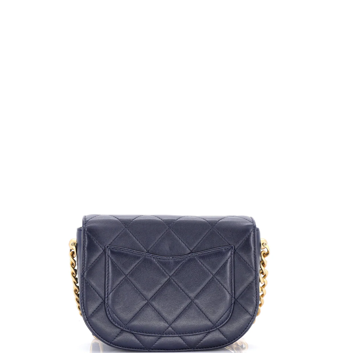 Moon Flap Messenger Bag Quilted Calfskin Mini - Deep Luxury