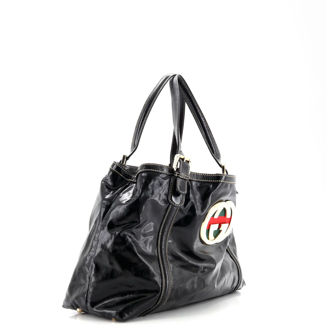 Britt Web Tote Dialux Coated Canvas Medium - Deep Luxury