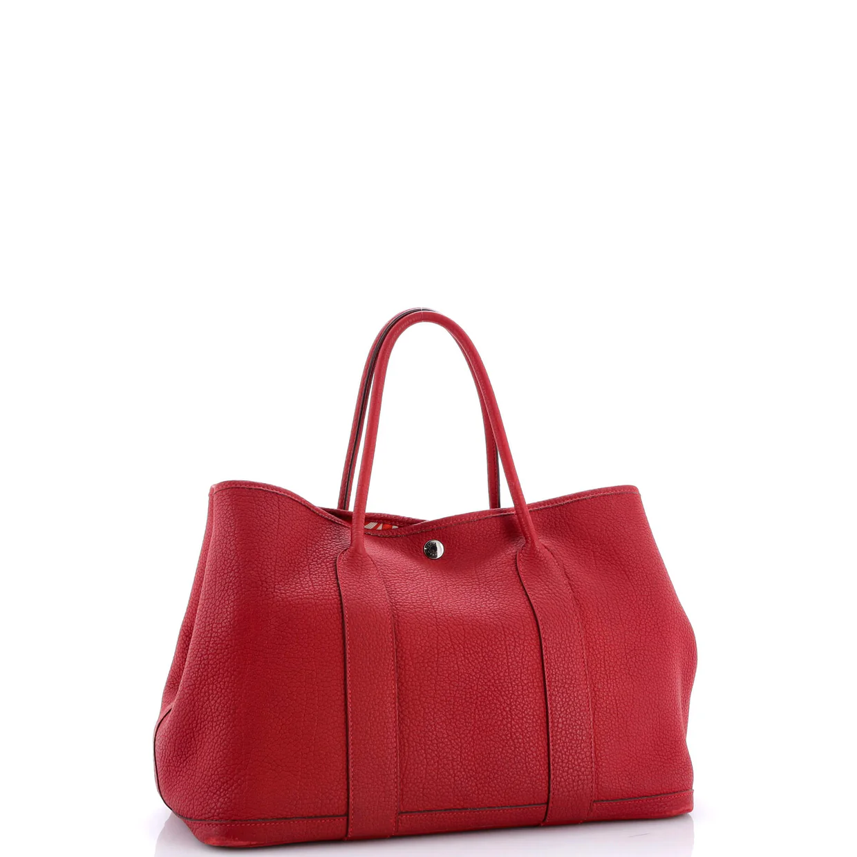 Garden Party Tote Leather with Printed Interior 36 - Deep Luxury