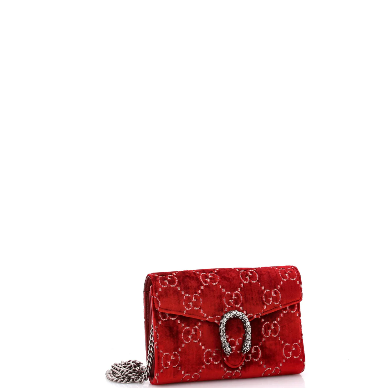 Dionysus Chain Wallet GG Velvet Small - Deep Luxury
