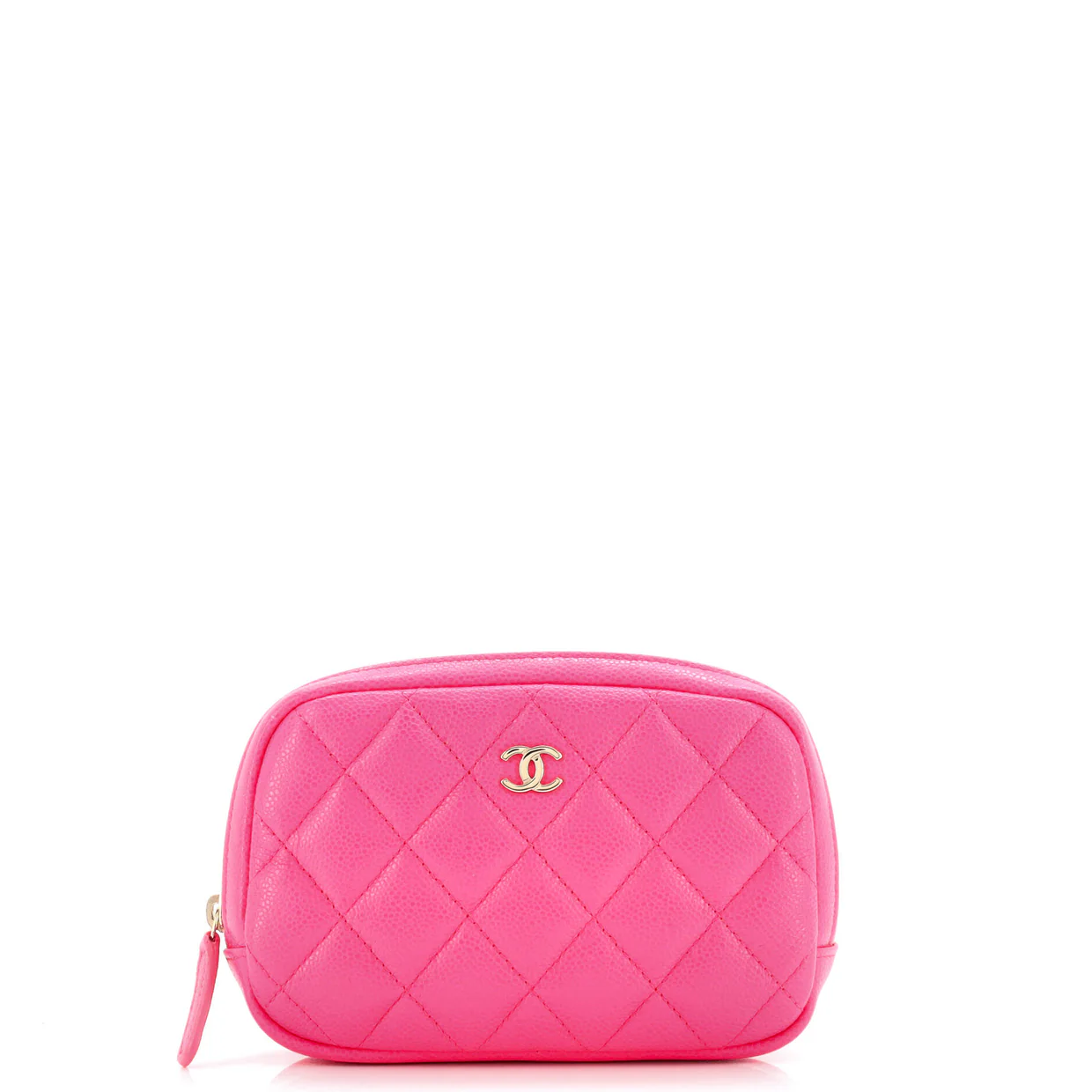 Curvy Cosmetic Pouch Quilted Caviar Small - Deep Luxury