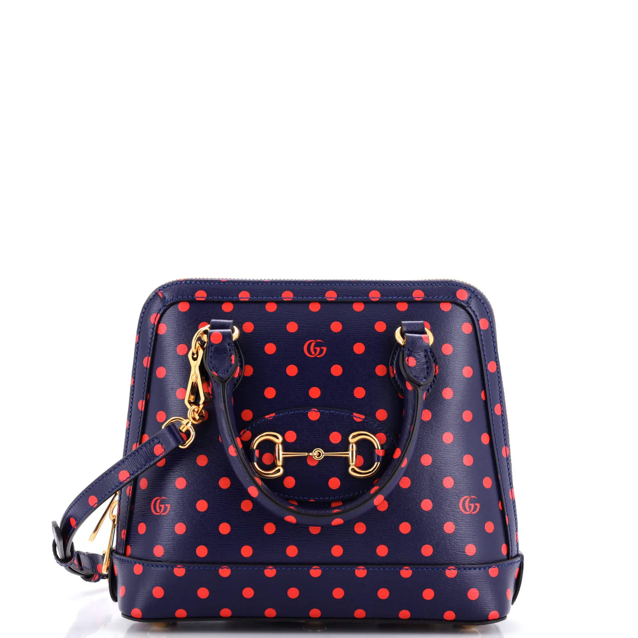 Horsebit 1955 Top Handle Bag Printed Leather Small - Deep Luxury