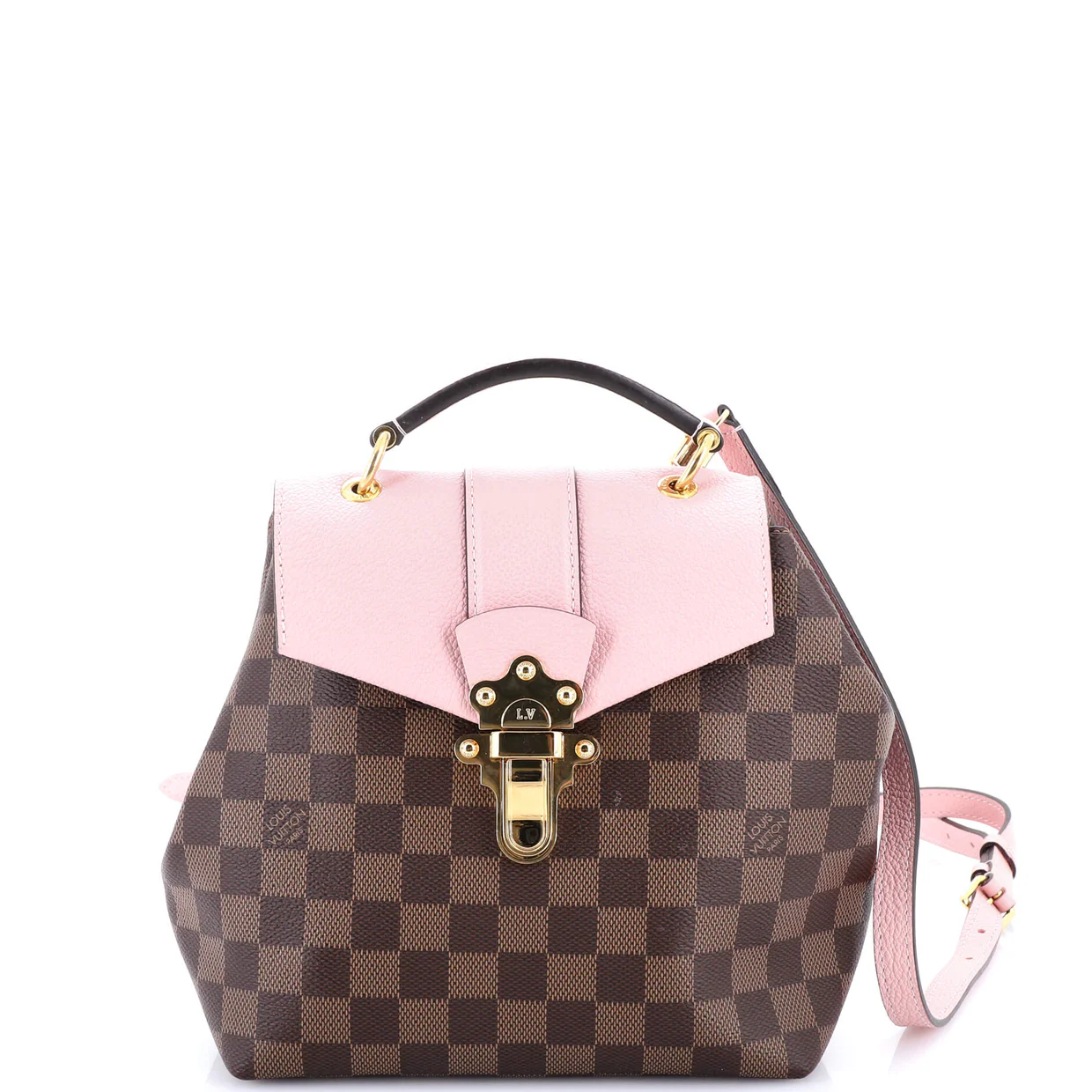 Clapton Backpack Damier and Leather - Deep Luxury