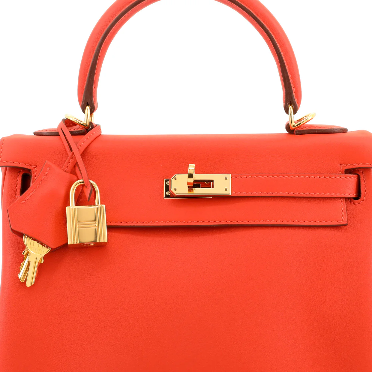 Kelly Handbag Capucine Swift with Gold Hardware 25 - Deep Luxury