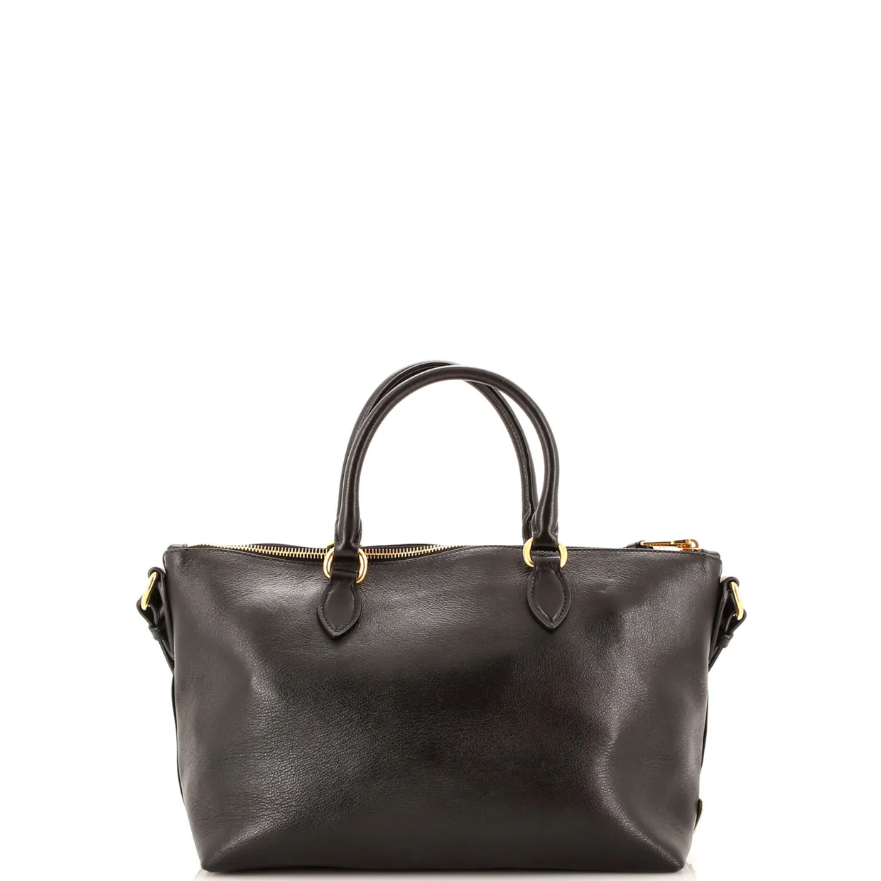 Embossed Logo Convertible Tote Glace Calf Small - Deep Luxury