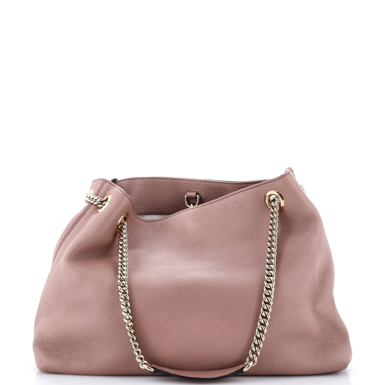 Soho Chain Strap Shoulder Bag Leather Medium - Deep Luxury