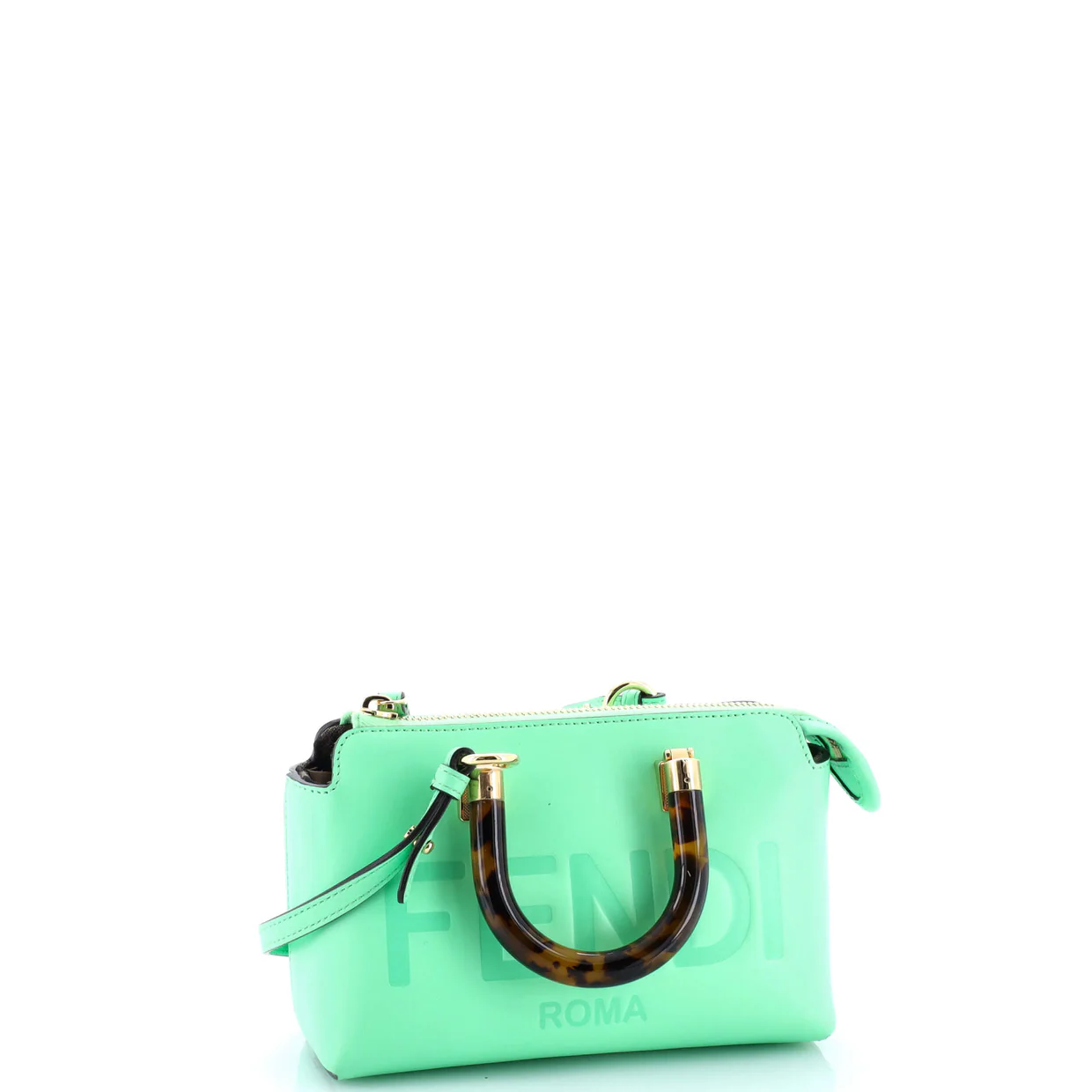 Logo By The Way Top Handle Bag Embossed Leather Mini - Deep Luxury