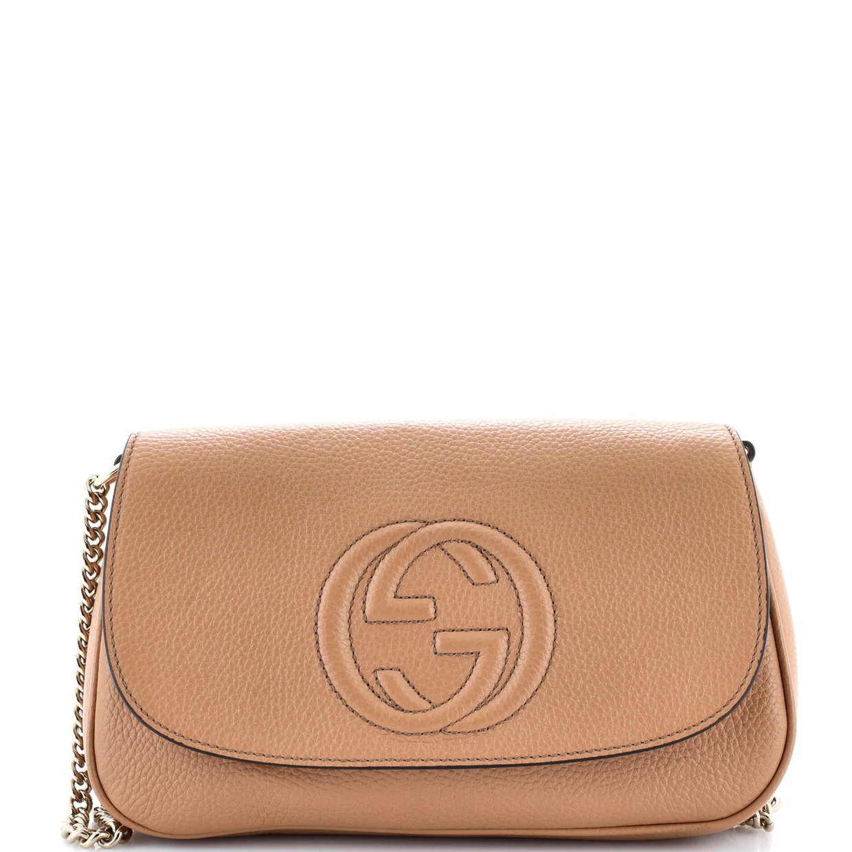Soho Chain Crossbody Bag Leather Medium - Deep Luxury