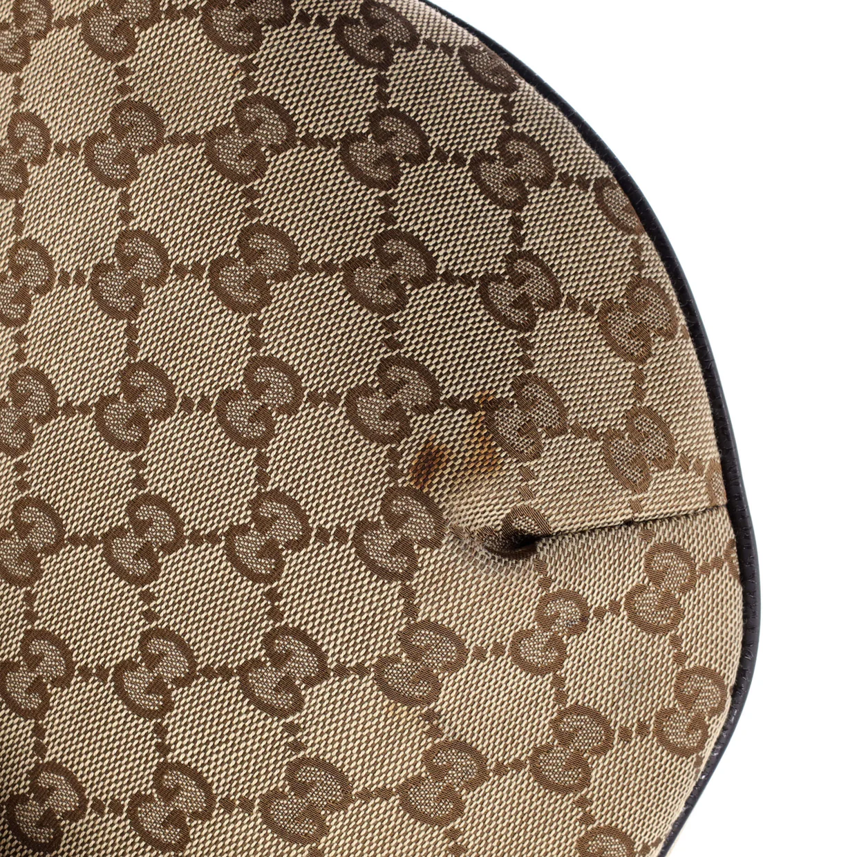 Saddle Zip Messenger Bag GG Canvas with Leather Medium - Deep Luxury