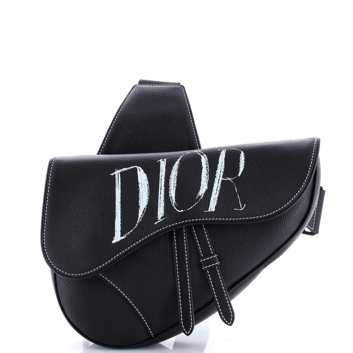 Alex Foxton Logo Saddle Crossbody Bag Printed Leather - Deep Luxury