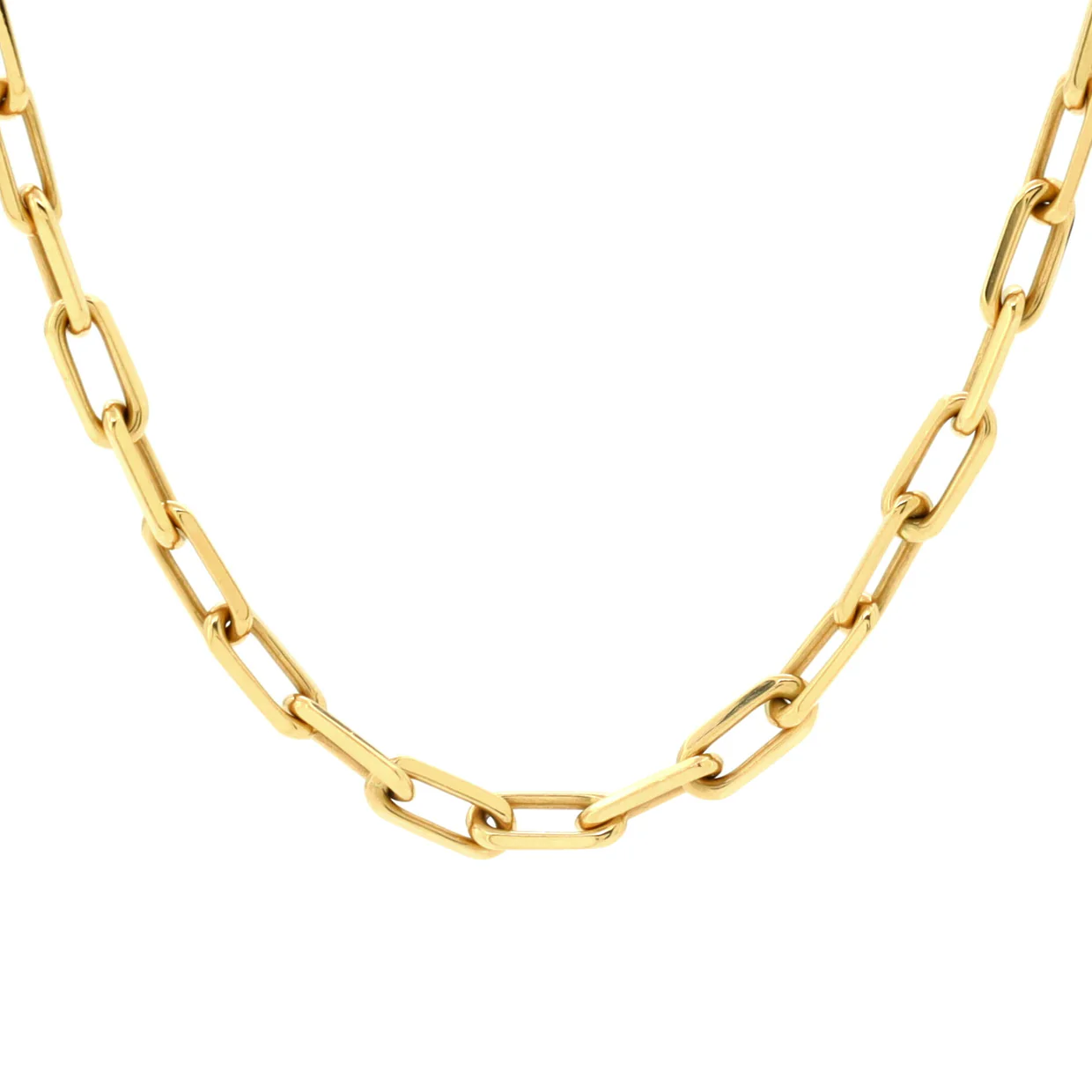 Santos de Cartier Chain Necklace 18K Yellow Gold Medium - Deep Luxury