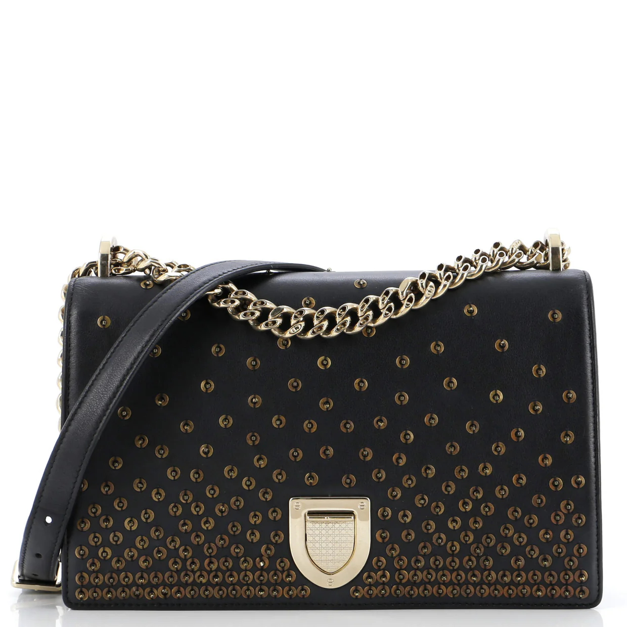 Diorama Flap Bag Sequin Embellished Lambskin Medium - Deep Luxury