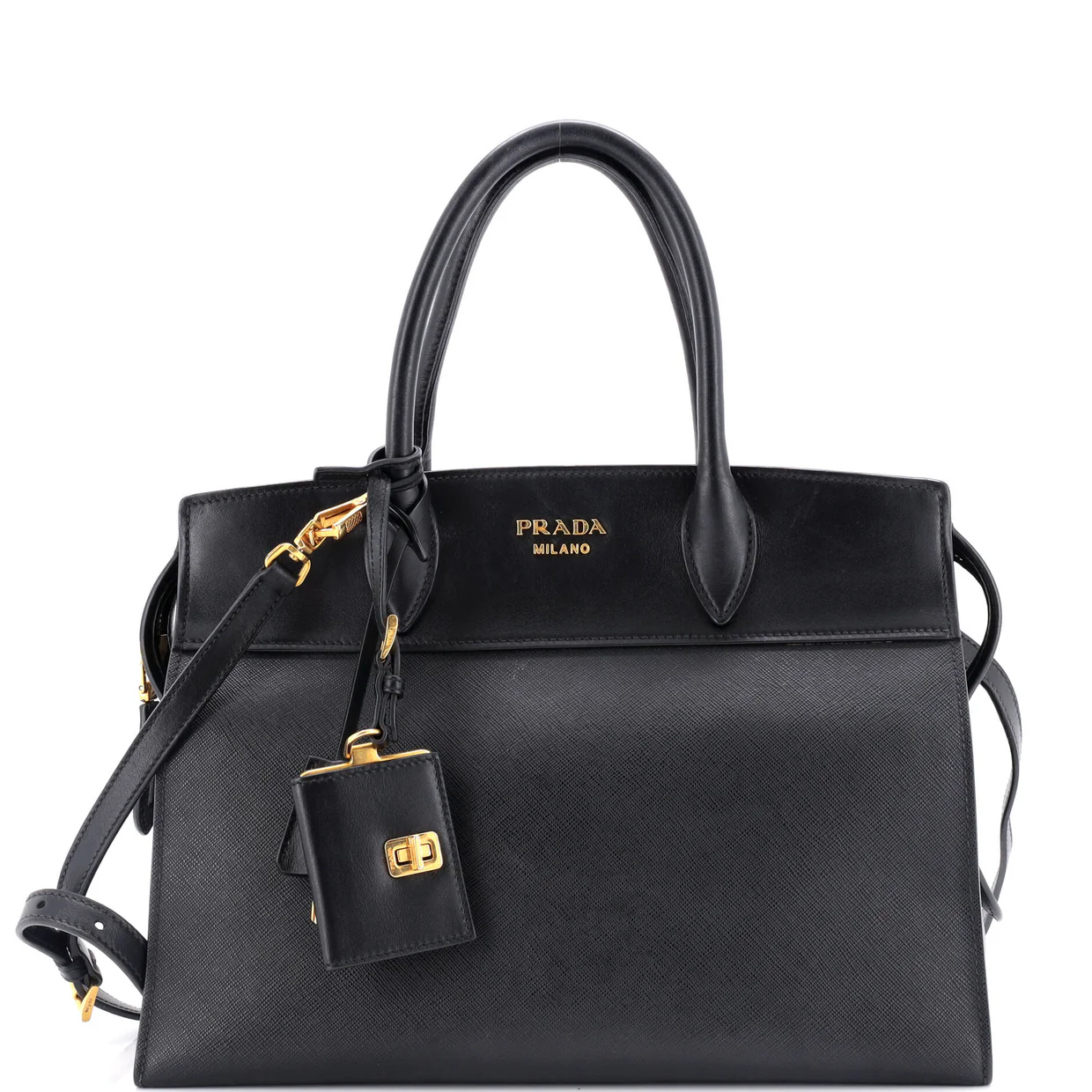 Esplanade Tote Saffiano with City Calf Medium - Deep Luxury