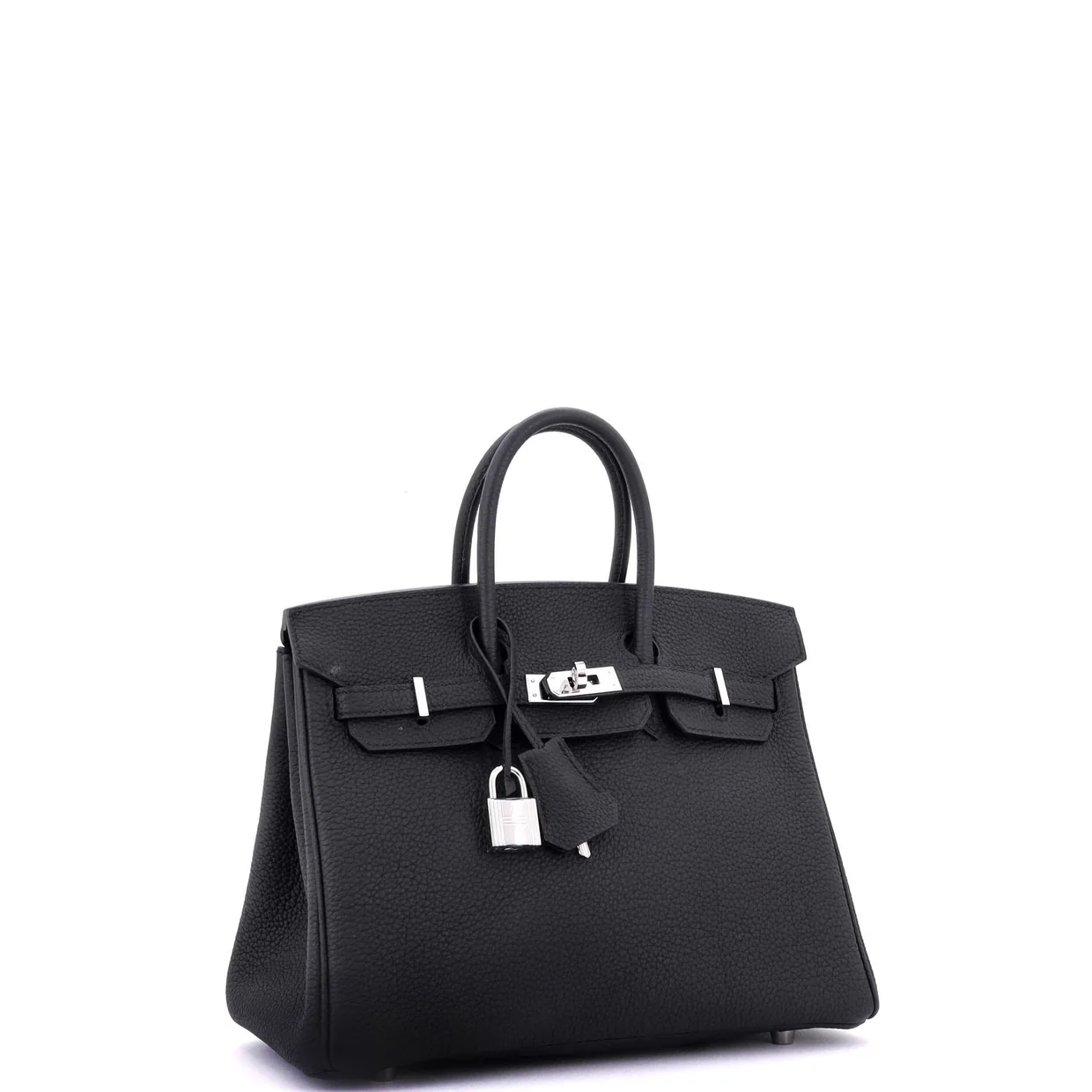 Birkin Handbag Noir Togo with Palladium Hardware 25 - Deep Luxury