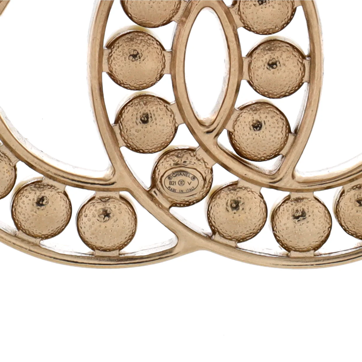 CC Brooch Metal with Faux Pearls - Deep Luxury