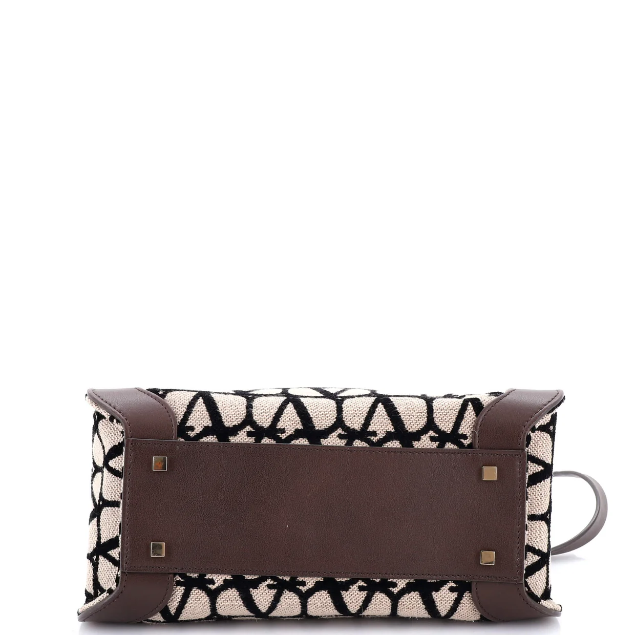 VLogo Shopper Tote Toile Iconograph Fabric with Leather Small - Deep Luxury