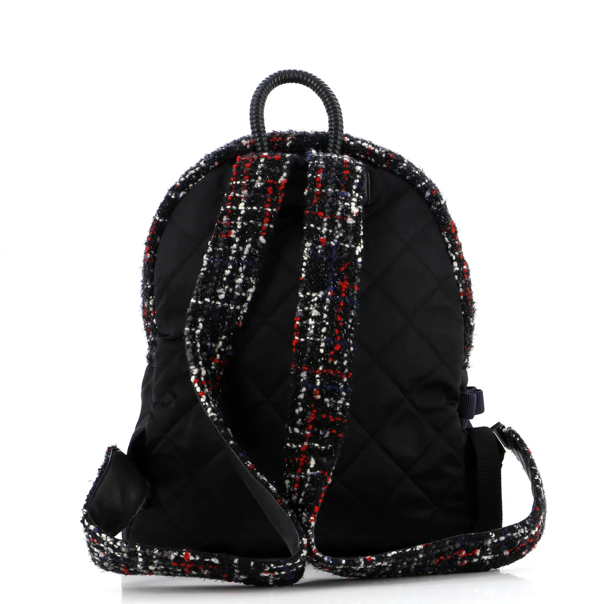 Astronaut Essentials Backpack Quilted Nylon with Tweed Medium - Deep Luxury
