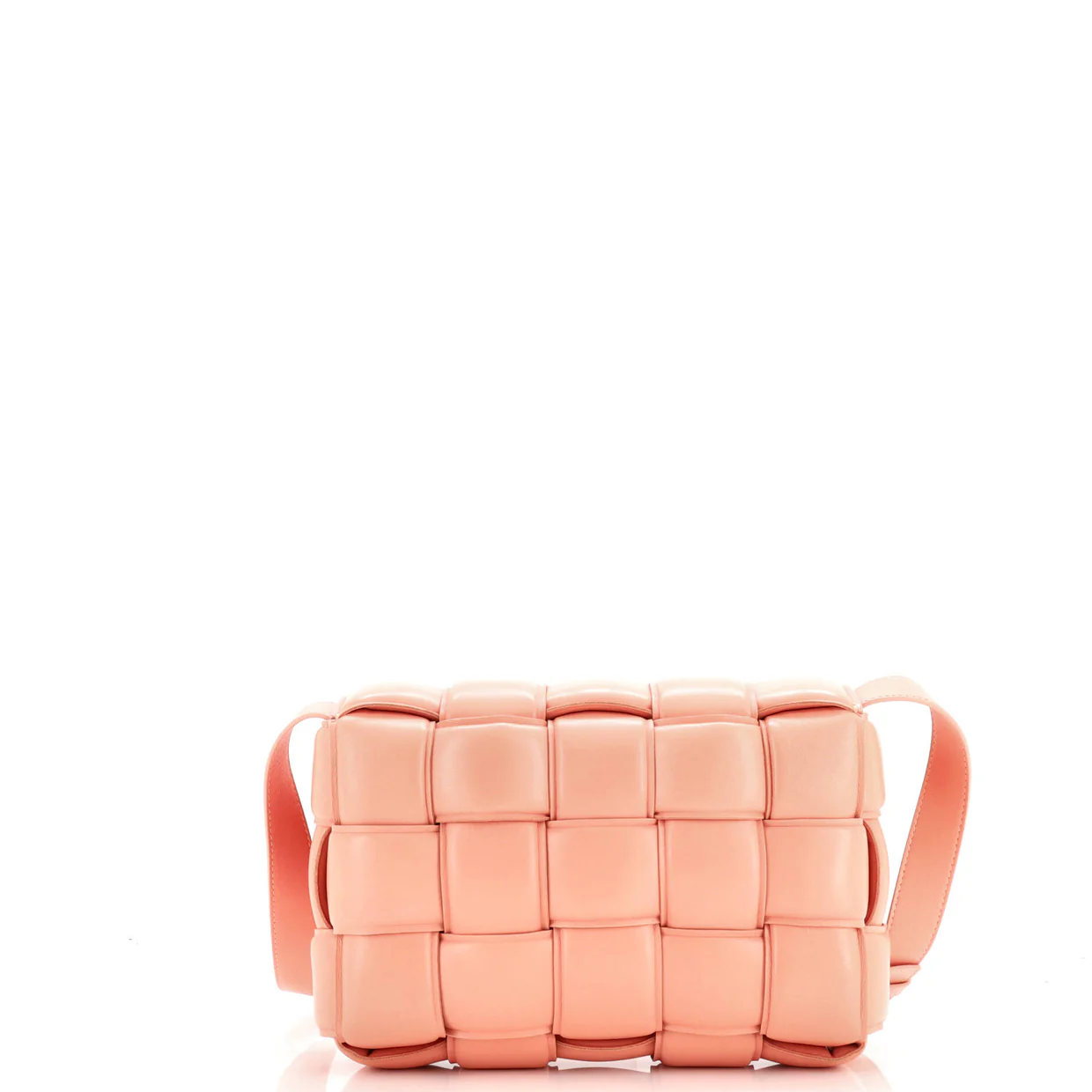 Cassette Crossbody Bag Padded Maxi Intrecciato Leather - Deep Luxury