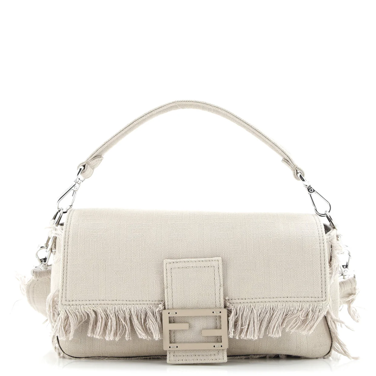 Baguette NM Bag Zucca Fringe Canvas Medium - Deep Luxury