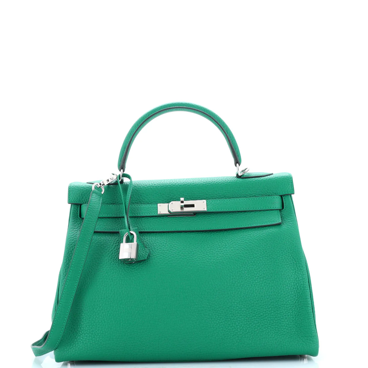 Kelly Handbag Vert Vertigo Togo with Palladium Hardware 32 - Deep Luxury